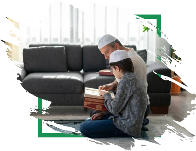 Student reading Quran